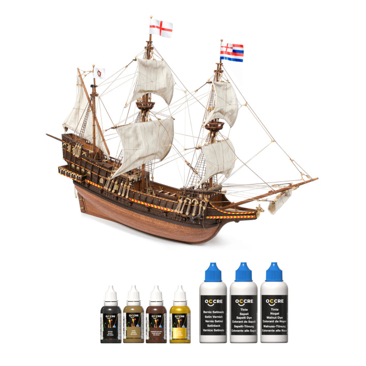 OcCre Färgset 7 Flaskor Golden Hind i gruppen Katalog / Bygghobby / Färg & Tillbehör / Hobbyfärg Akryl hos Minicars Hobby Distribution AB (OC90512)