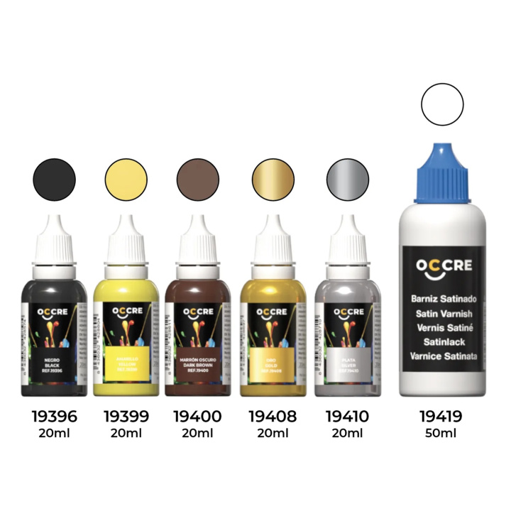 OcCre Färgset 6 Flaskor Rocket i gruppen Katalog / Bygghobby / Färg & Tillbehör / Hobbyfärg Akryl hos Minicars Hobby Distribution AB (OC90539)