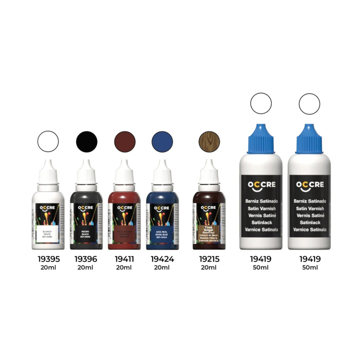 OcCre Färgset 7 Flaskor Soleil Royal i gruppen Katalog / Bygghobby / Färg & Tillbehör / Hobbyfärg Akryl hos Minicars Hobby Distribution AB (OC90567)