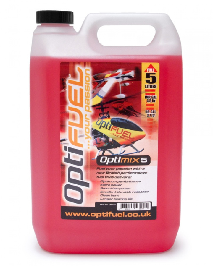 Optimix Bränsle 5% Nitro 5L i gruppen Katalog / Tillbehör & Delar / Startutrustning & Bränsle hos Minicars Hobby Distribution AB (OH0518K)