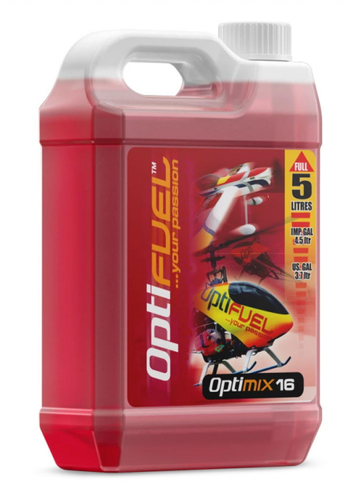 Optimix Bränsle 16% Nitro, 18% Klotz oil 5L lämplig för Heli i gruppen Katalog / Fabrikat / O / Optifuel / Bränsle hos Minicars Hobby Distribution AB (OH1618K)