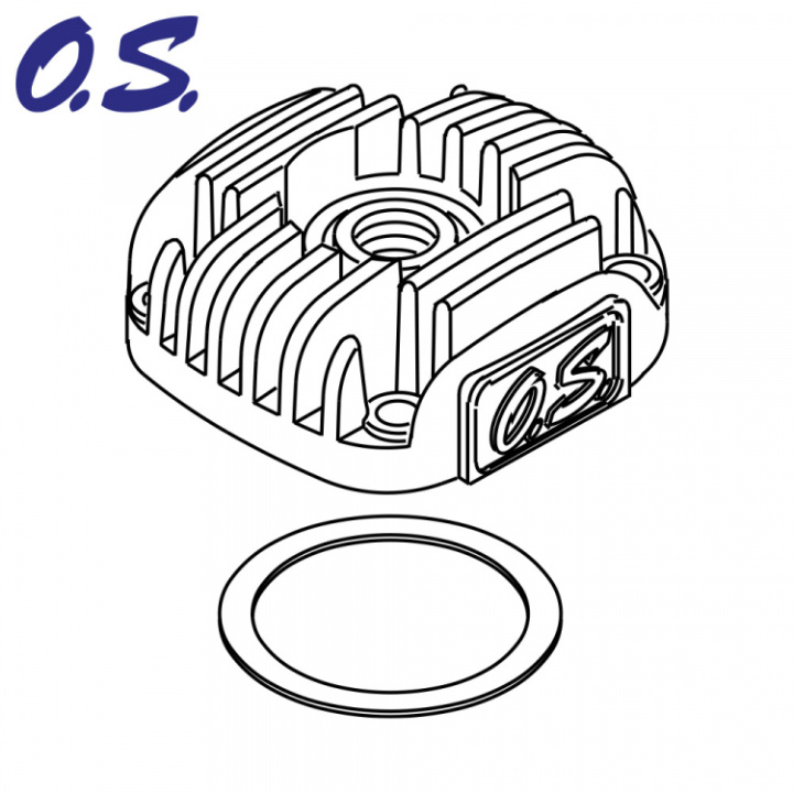Cylinderhuvud (Silver) 15LA i gruppen Katalog / Fabrikat / O / O.S.Engine / Reservdelar Flyg/Heli Metanol hos Minicars Hobby Distribution AB (OS21754010)