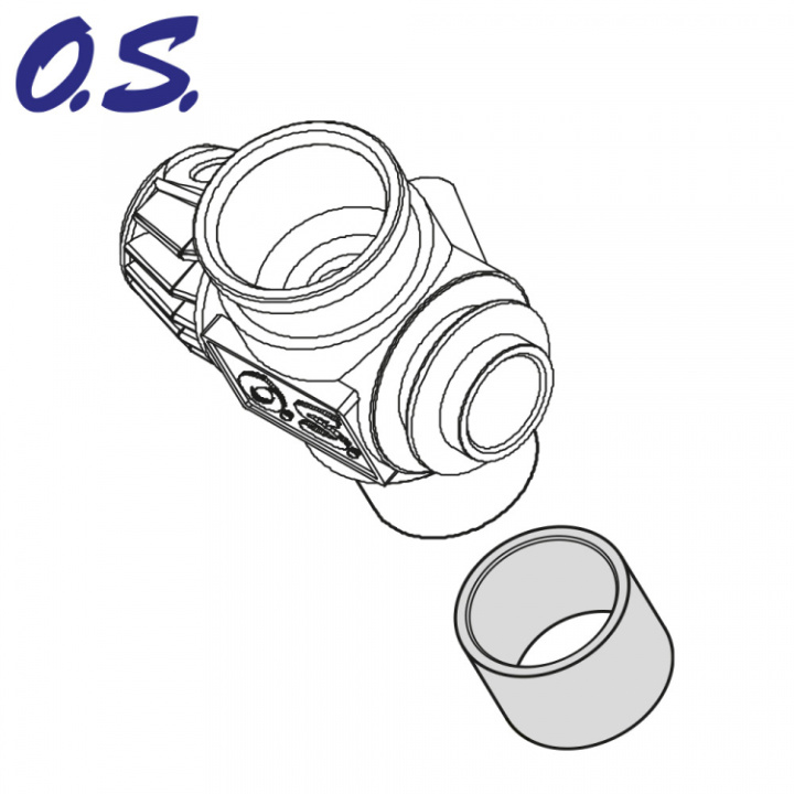 Förgasarhus 12F5(B) i gruppen Katalog / Fabrikat / O / O.S.Engine / Reservdelar Bil/Båt hos Minicars Hobby Distribution AB (OS2BS81100)