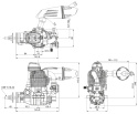 GF30 II 30cc 4-Takts Bensinmotor med Ljuddämpare
