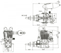 FS-64V 10.46cc 4-Takts Motor med Ljuddämpare