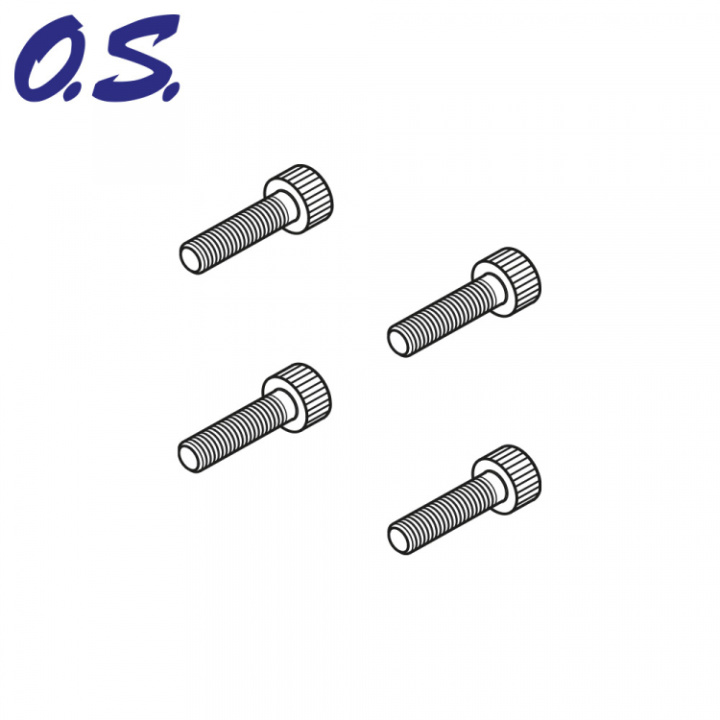 Insexskruv M3x12mm (10) i gruppen Katalog / Fabrikat / O / O.S.Engine / Tillbehör hos Minicars Hobby Distribution AB (OS79871140)