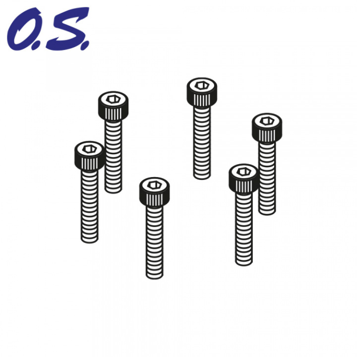 Insexskruv M3x20mm (10) i gruppen Katalog / Fabrikat / O / O.S.Engine / Tillbehör hos Minicars Hobby Distribution AB (OS79871200)