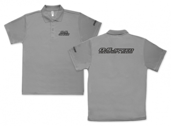 O.S.SPEED Dry Polo Shirt 2023 Grå M i gruppen Katalog / Fabrikat / O / O.S.Engine / Reklam hos Minicars Hobby Distribution AB (OS79883660)
