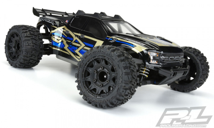 Body Ford F-150 Raptor 2017 Pre-Cut Clear Body Rustler 4x4 in der Gruppe Katalog / Hersteller / P / Pro-Line / Bodies Truck bei Minicars Hobby Distribution AB (PL3528-17)