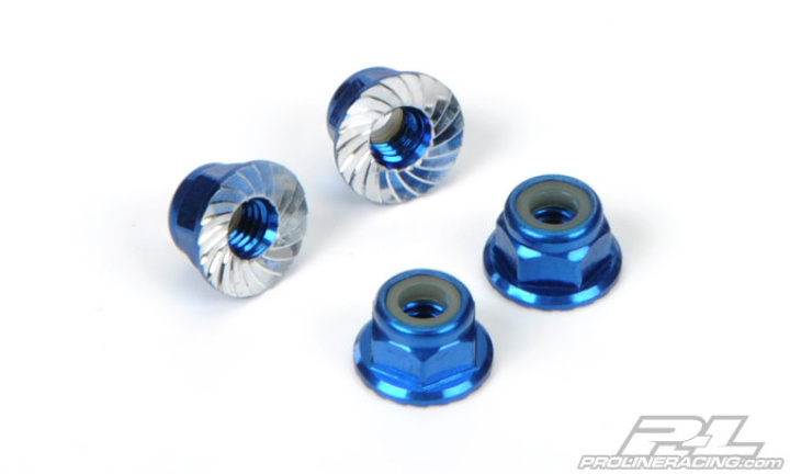 4mm Serrated Wheel Lock Nuts for 2WD & 4x4 Slash, SC10 4x4, in der Gruppe Katalog / Hersteller / P / Pro-Line / Car Parts bei Minicars Hobby Distribution AB (PL6100-00)