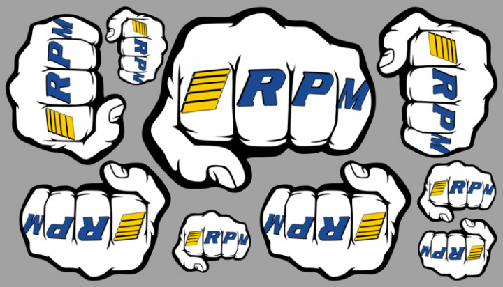 Dekalark Fist Logo RPM i gruppen Katalog / Fabrikat / R / RPM / Bildelar hos Minicars Hobby Distribution AB (RPM70020)