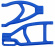 Suspension Arms Rear Left Blue (Pair) Summit, Revo, E-Revo