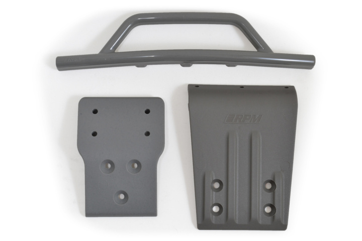 Frontstoßstange & Unterfahrschutz Grau Slash 4x4 in der Gruppe Katalog / Hersteller / R / RPM / Car Parts bei Minicars Hobby Distribution AB (RPM80026)