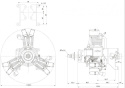FG-19R3 19cc 4-takts 3-cyl Stjärnmotor Bensin
