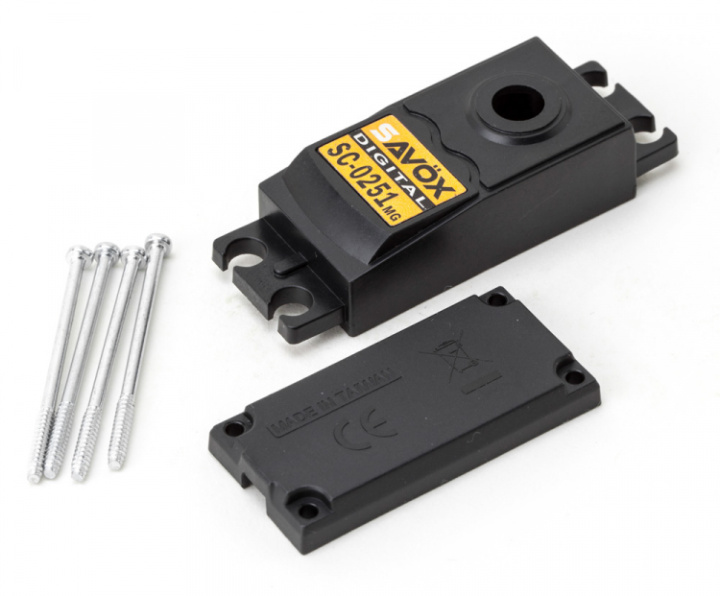 Servohus SC-0251MG i gruppen Katalog / Fabrikat / S / Savöx / Servohus hos Minicars Hobby Distribution AB (SAV-CASESC0251MG)