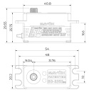 SB-3262SG Servo 28Kg 0,08s HV Alu Brushless Steel Gear Low Profile