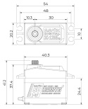 SC-1258TG Plus Servo 12Kg 0,08s Alu Coreless Titandrev