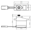 SH-0257MG Plus Servo 2,2Kg 0,09s Alu Metalldrev Mikro