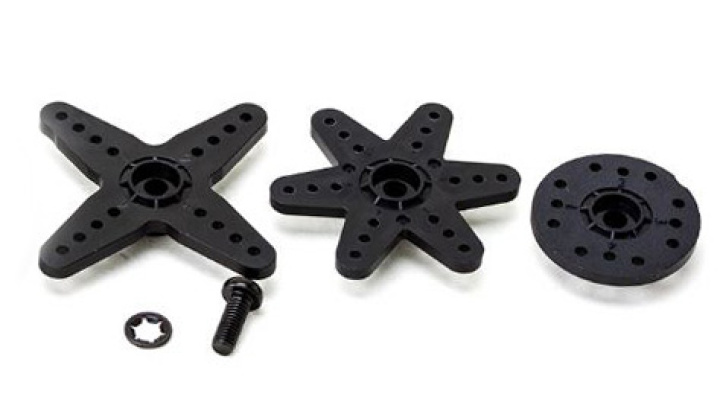 Servoarmar Set Standard Plast med Skruv för Metalldrev 25T i gruppen Katalog / Fabrikat / S / Savöx / Servoarmar hos Minicars Hobby Distribution AB (SAV-SH20M)