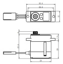 SV-1232MG Servo 5Kg 0,05s HV Alu Coreless Metalldrev Mikro