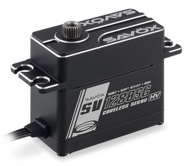 SV-1280SG Servo 50Kg 0.14s HV Alu Coreless Ståldrev i gruppen Katalog / Fabrikat / S / Savöx / Servo hos Minicars Hobby Distribution AB (SAV-SV1280SG)