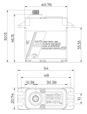 SW-1213SG Servo 38Kg 0,16s HV Alu Brushless Ståldrev WP
