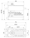 SW-1240SG Servo 65Kg 0,17s HV Alu Coreless Steel Gear WP