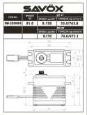 SW-2290SG Servo 70Kg 0,11s HV Alu Brushless Ståldrev WP