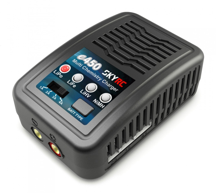 SkyRC e450 Laddare LiPo/LiFe/LiHV 2-4S,NiMH 6-8 50W 240VAC i gruppen Katalog / Fabrikat / S / SkyRC / Laddare & Nätaggregat hos Minicars Hobby Distribution AB (SK100122)