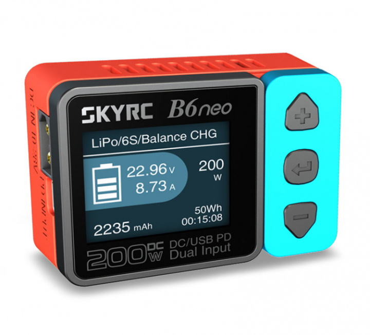 SkyRC B6neo DC Laddare Input 10-28volt, 12A Röd/Blå i gruppen Katalog / Fabrikat / S / SkyRC / Laddare & Nätaggregat hos Minicars Hobby Distribution AB (SK100198)