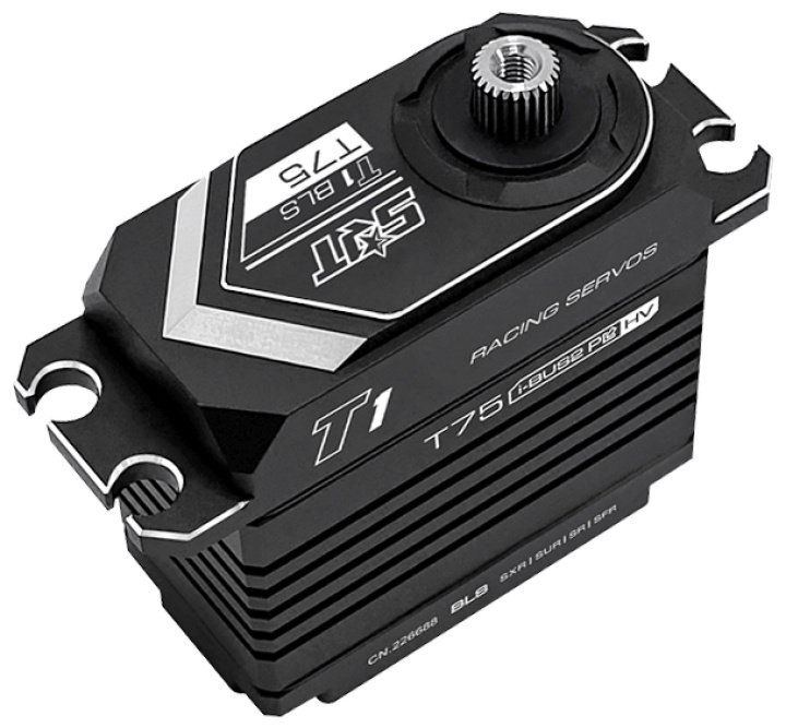 T75 Servo 60Kg 0,14s HV Alu Brushless Titandrev i gruppen Katalog / Tillbehör & Delar / Servon / Servon hos Minicars Hobby Distribution AB (SRT-T75)