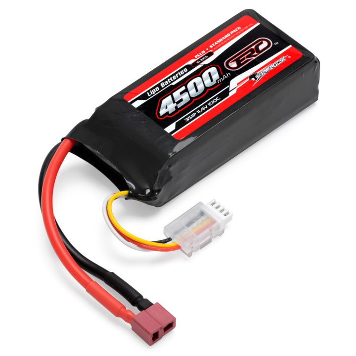 Li-Po Batteri 3S 11,4V 4500mAh 100C HV T-Kontakt i gruppen Katalog / Fabrikat / S / Sunpadow / Sunpadow Batterier hos Minicars Hobby Distribution AB (SW281536)