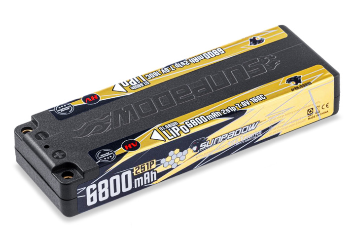 Li-Po Batteri 2S 7,6V 6800mAh 160C HV Stick ULCG i gruppen Katalog / Fabrikat / S / Sunpadow / Sunpadow Batterier hos Minicars Hobby Distribution AB (SWRBJ0008H)