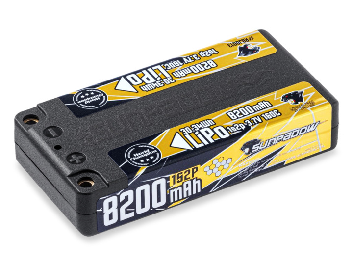Li-Po Batteri 1S 3,7V 8200mAh 160C Shorty ULCG i gruppen Katalog / Fabrikat / S / Sunpadow / Sunpadow Batterier hos Minicars Hobby Distribution AB (SWRBJ0013H)