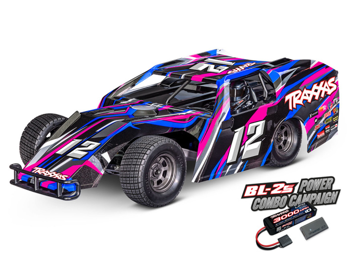 Slash Mudboss 1/10 RTR TQ BL-2s Pink i gruppen Katalog / Fabrikat / T / Traxxas / Modeller hos Minicars Hobby Distribution AB (TRX104354-74-PINK)