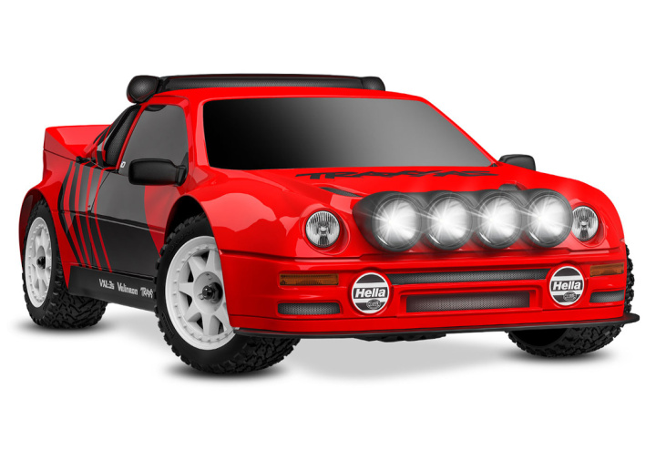 Mini Rally Ford RS200 RTR TQi VXL-3s Röd - USB-C Laddare / 2s LiPo i gruppen Katalog / Fabrikat / T / Traxxas / Modeller hos Minicars Hobby Distribution AB (TRX108046-1-RED)