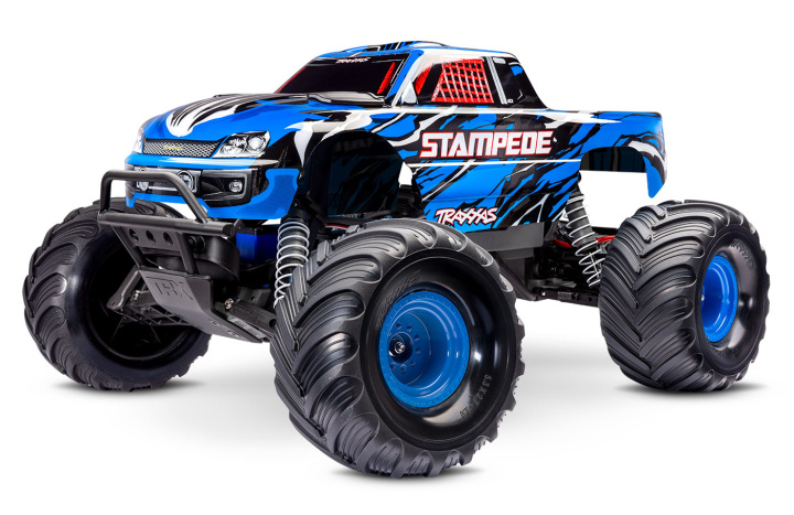 Stampede 2WD 1/10 RTR TQ EHD BlueX USB-C - With Battery/Charger in the group Catalog / Models R/C / Cars / 1/10 Buggy/Truck/SC Electric at Minicars Hobby Distribution AB (TRX36254-8-BLUEX)