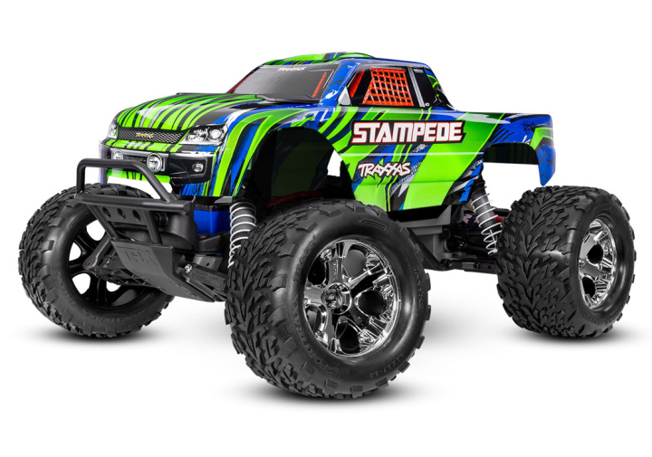 Stampede 2WD 1/10 RTR TQ EHD Green USB-C - With Battery/Charger in der Gruppe Katalog / Hersteller / T / Traxxas / Models bei Minicars Hobby Distribution AB (TRX36254-8-GRN)