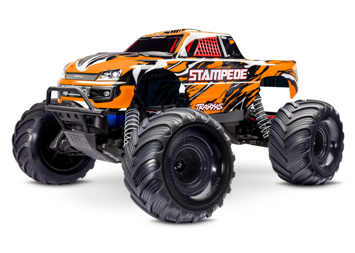 Stampede 2WD 1/10 RTR TQ EHD Orange USB-C - With Battery/Charger in der Gruppe Katalog / Modelle R/C / Autos / 1/10 Buggy/Truck/SC Electric bei Minicars Hobby Distribution AB (TRX36254-8-ORNG)