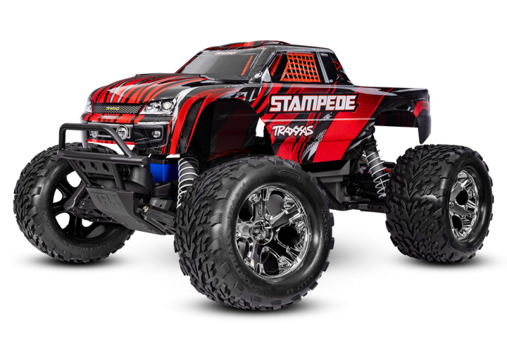 Stampede 2WD 1/10 RTR TQ EHD Röd USB-C - Med Batteri/Laddare i gruppen Katalog / Fabrikat / T / Traxxas / Modeller hos Minicars Hobby Distribution AB (TRX36254-8-RED)