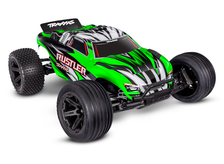 Rustler 2WD 1/10 RTR TQ EHD Grön-X USB-C Med Batteri/Laddare i gruppen Katalog / Modeller R/C / Bilar / 1/10 Buggy/Truck/SC El hos Minicars Hobby Distribution AB (TRX37254-8-GRNX)