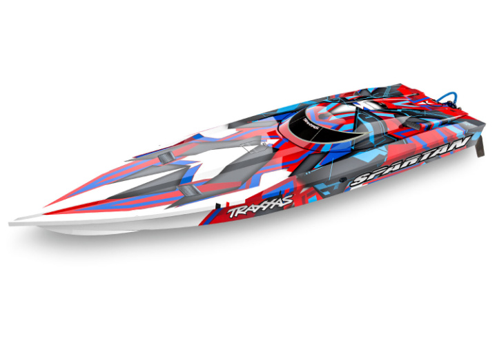 Spartan BL TQi TSM Röd* i gruppen Katalog / Fabrikat / T / Traxxas / Modeller hos Minicars Hobby Distribution AB (TRX57076-4-REDR)