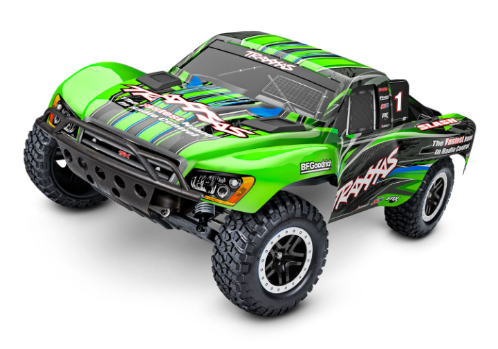 Slash 2WD 1/10 RTR TQ Grön BL-2S* i gruppen Katalog / Fabrikat / T / Traxxas / Modeller hos Minicars Hobby Distribution AB (TRX58134-4-GRN)