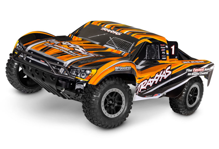 Slash 2WD 1/10 RTR TQ Orange EHD Clipless USB - With Battery/Charger* in der Gruppe Katalog / Hersteller / T / Traxxas / Models bei Minicars Hobby Distribution AB (TRX58234-8-ORNG)