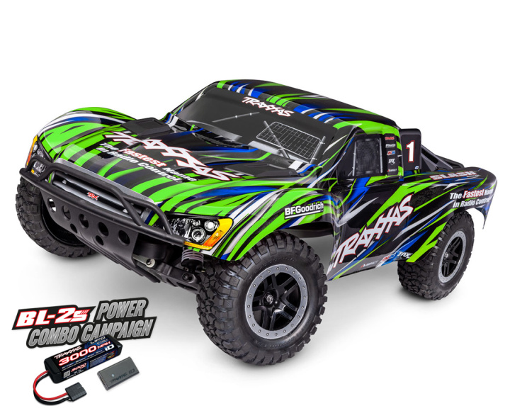 Slash 2WD 1/10 RTR TQ EHD Grön Clipless BL-2S i gruppen Katalog / Fabrikat / T / Traxxas / Modeller hos Minicars Hobby Distribution AB (TRX58334-4-GRN)