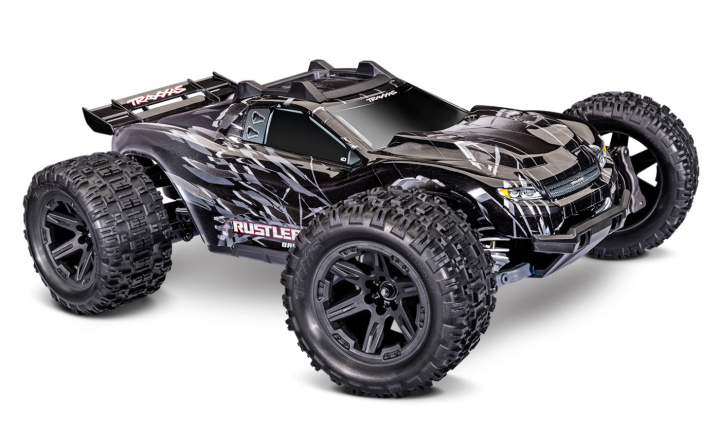 Rustler 4x4 1/10 HD VX3 BL 3S RTR Svart i gruppen Katalog / Modeller R/C / Bilar / 1/10 Buggy/Truck/SC El hos Minicars Hobby Distribution AB (TRX67464-4-BLK)