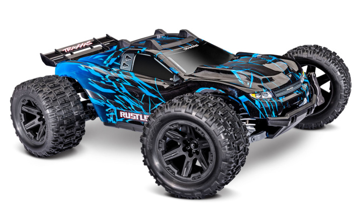 Rustler 4x4 1/10 HD VX3 BL 3S RTR Blå i gruppen Focus-26 / Traxxas Nya VX3 Brushless Modeller hos Minicars Hobby Distribution AB (TRX67464-4-BLUE)