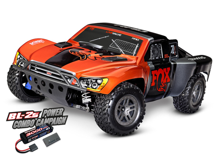 Slash 4x4 1/10 RTR TQ BL-2s Fox i gruppen Katalog / Fabrikat / T / Traxxas / Modeller hos Minicars Hobby Distribution AB (TRX68154-4-FOX)