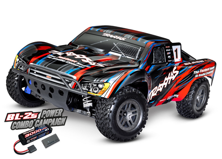 Slash 4x4 1/10 RTR TQ BL-2s Röd i gruppen Katalog / Fabrikat / T / Traxxas / Modeller hos Minicars Hobby Distribution AB (TRX68154-4-RED)