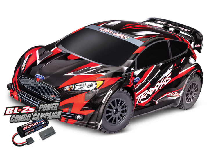 Ford Fiesta ST Rally 1/10 4WD RTR TQ Röd BL-2S i gruppen Katalog / Fabrikat / T / Traxxas / Modeller hos Minicars Hobby Distribution AB (TRX74154-4-RED)